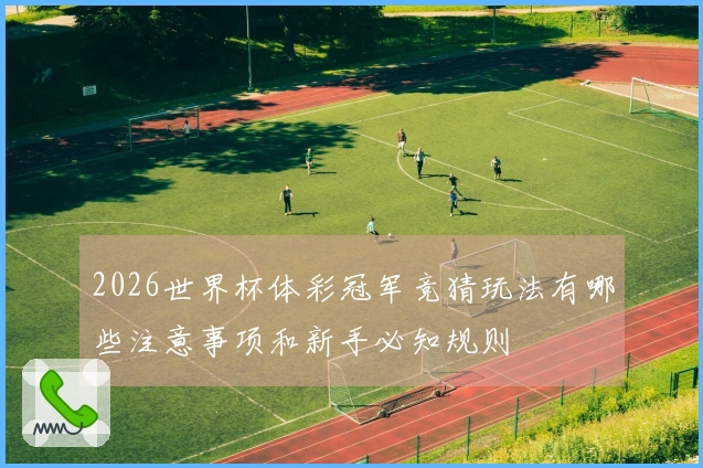 2026世界杯体彩冠军竞猜玩法有哪些注意事项和新手必知规则